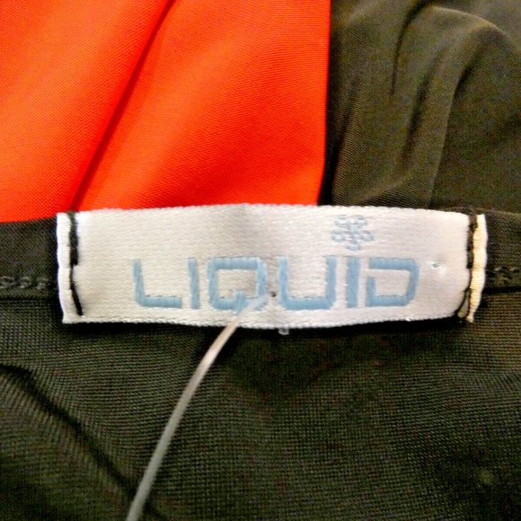 Liquid Size M Prom Dress Red Black Vintage Formal Unique Rare OOAK Slimming - Picture 11 of 12